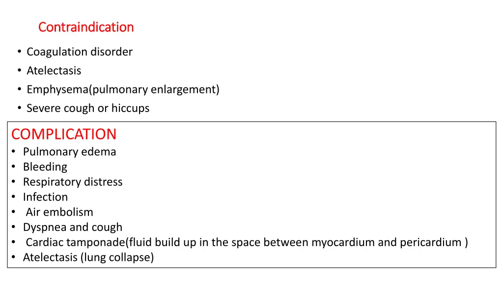 contraindication contraindication