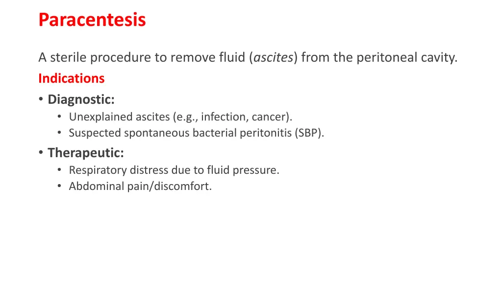 paracentesis