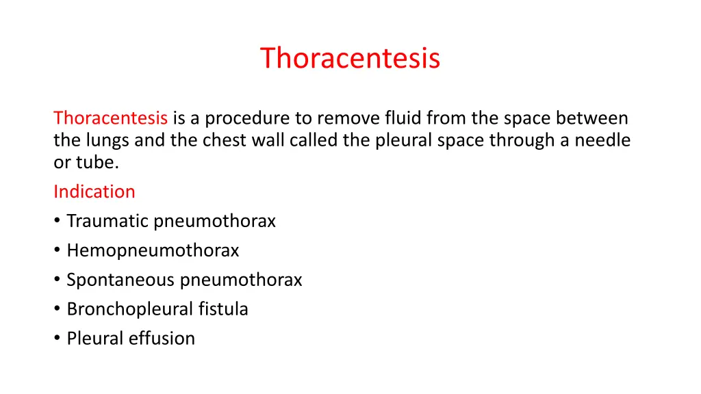thoracentesis