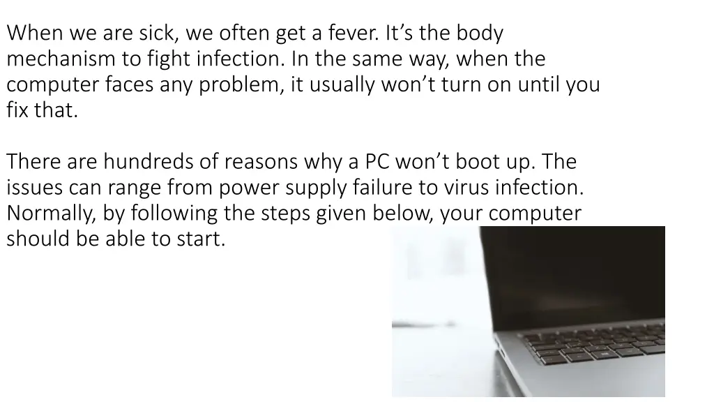 when we are sick we often get a fever