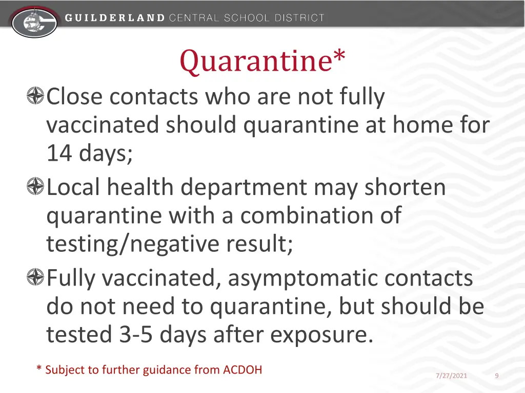 quarantine