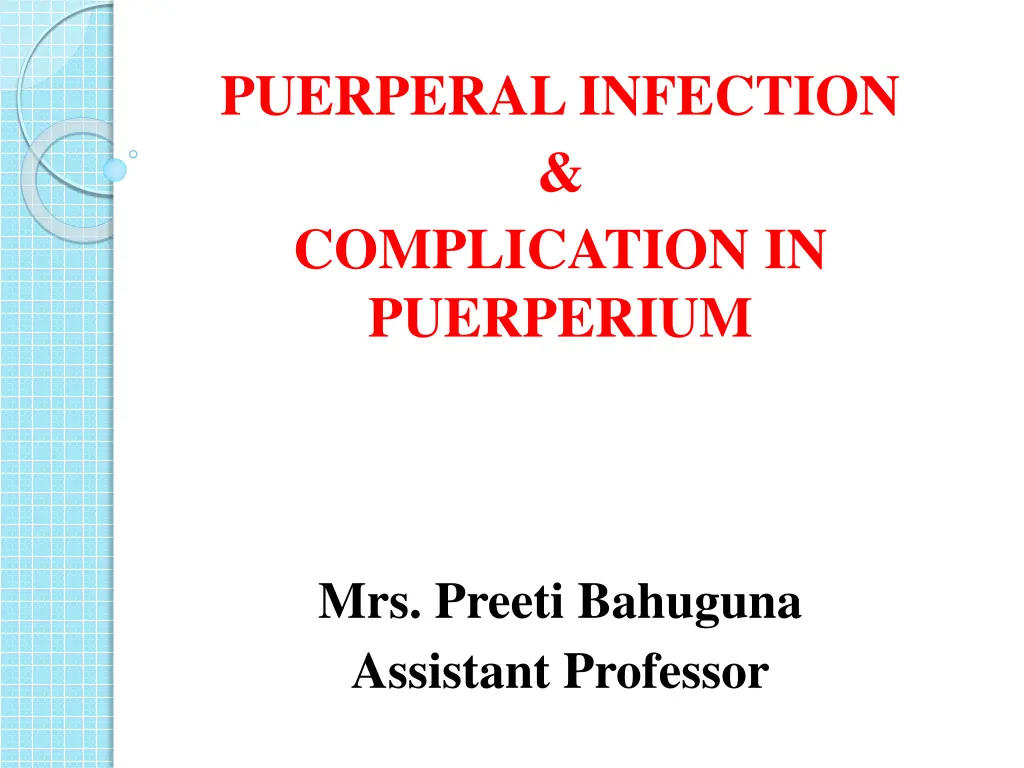 puerperal infection complication in puerperium