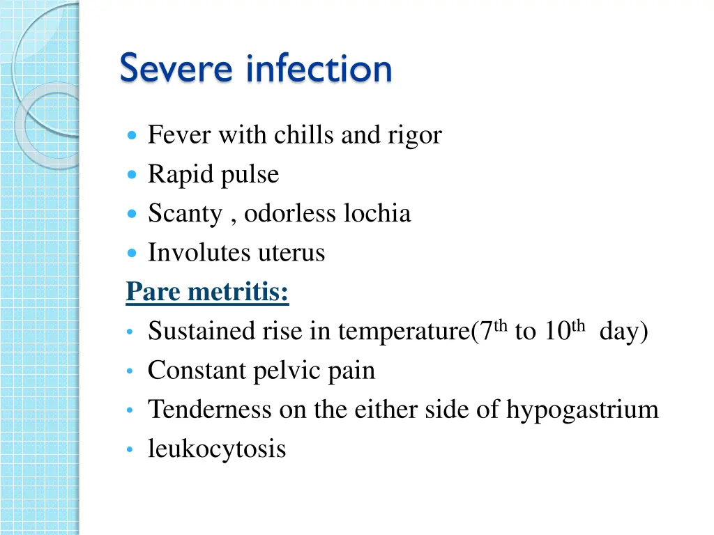 severe infection