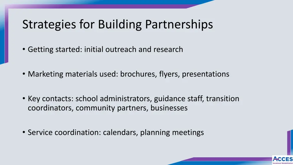 strategies for building partnerships