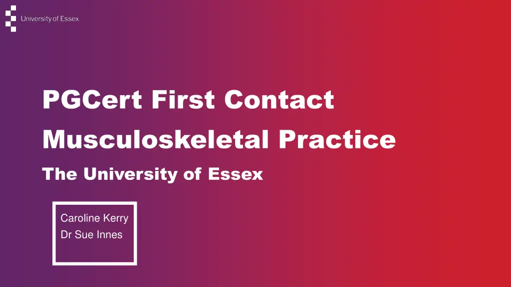 pgcert first contact musculoskeletal practice