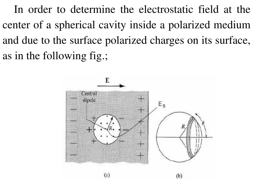 in order to determine the electrostatic field