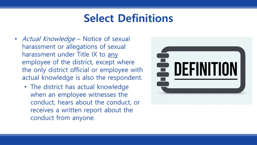 select definitions