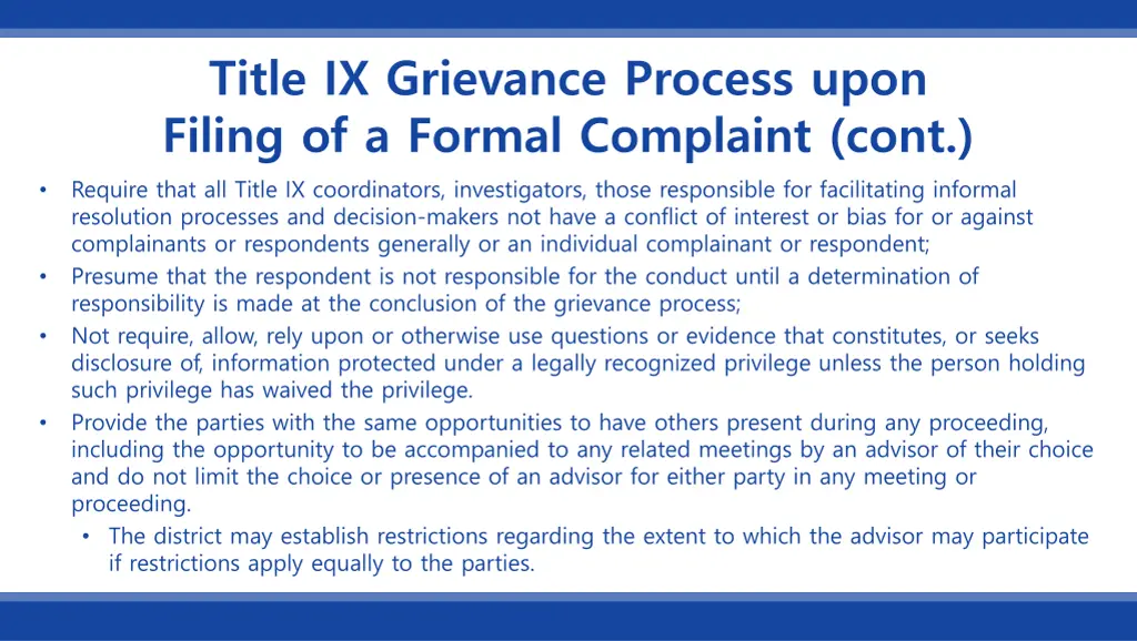 title ix grievance process upon filing 1