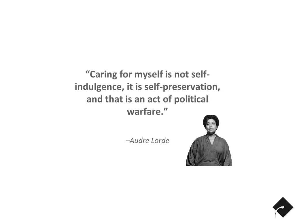 caring for myself is not self indulgence