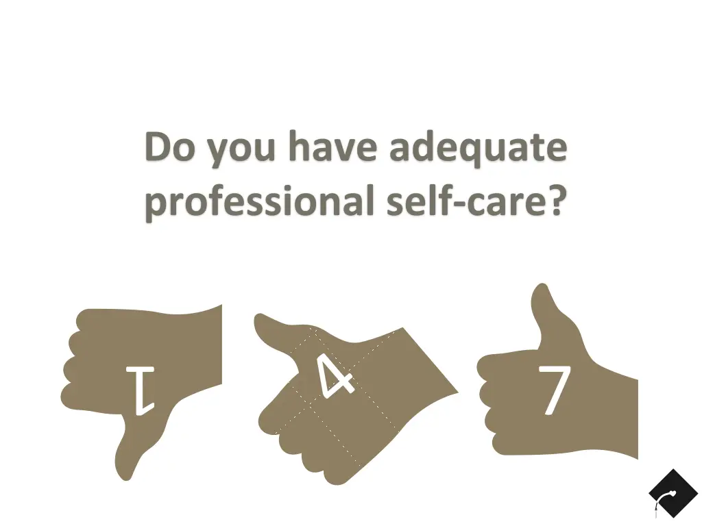 do you have adequate professional self care