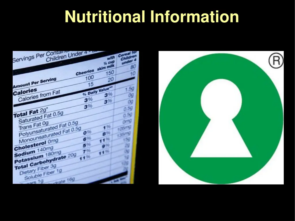 nutritional information