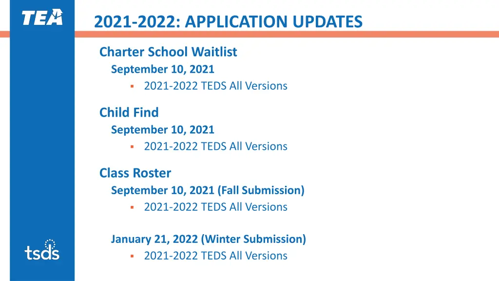 2021 2022 application updates 2
