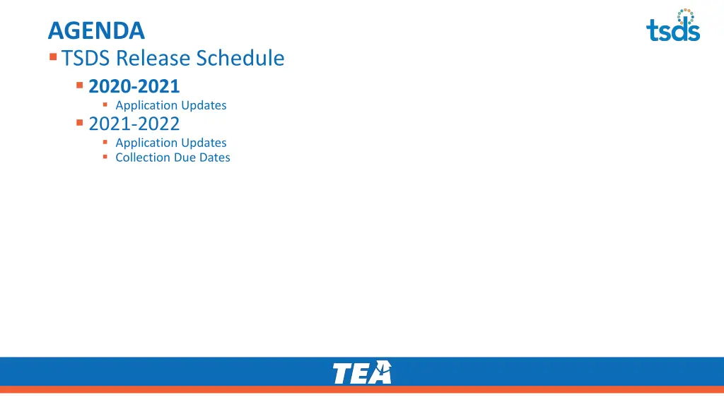 agenda tsds release schedule 2020 2021 1