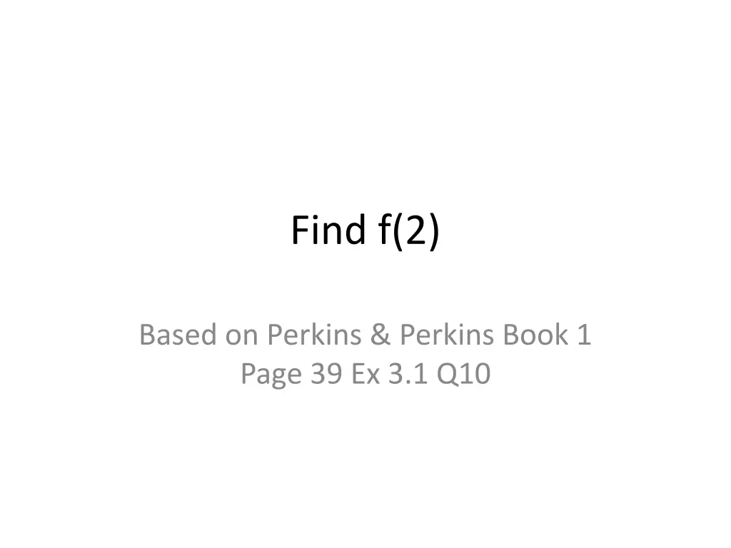 find f 2
