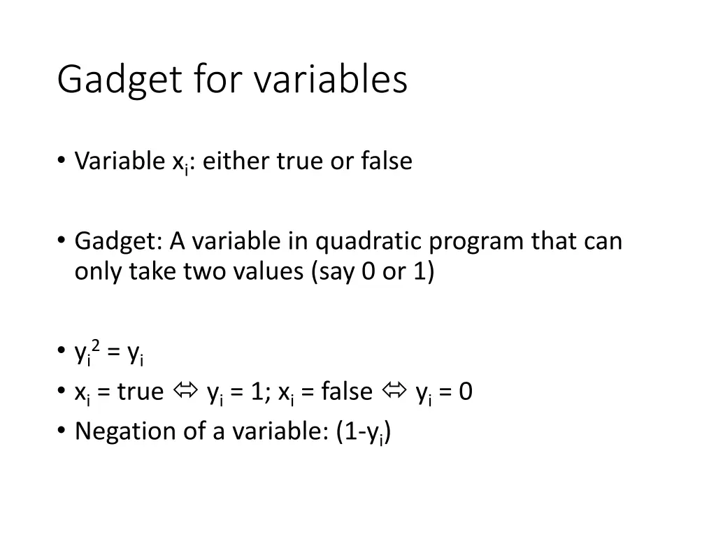 gadget for variables