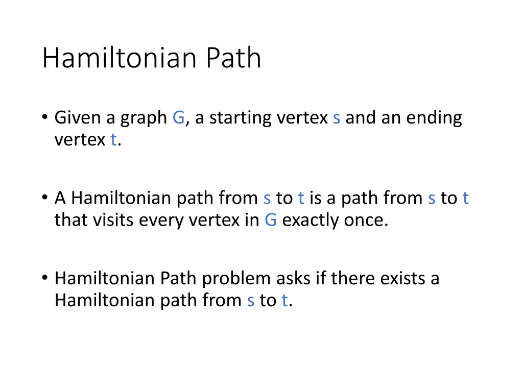 hamiltonian path