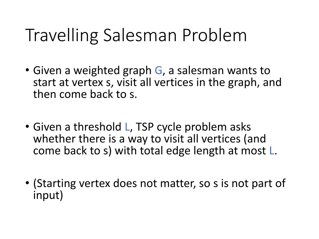 travelling salesman problem