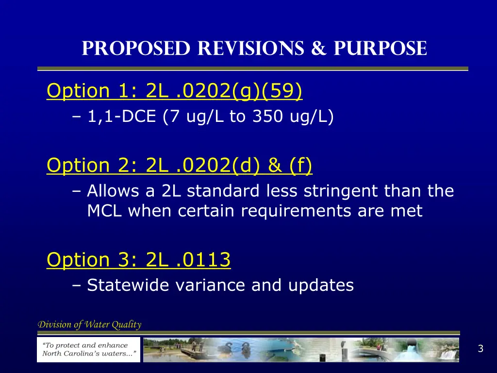proposed revisions purpose