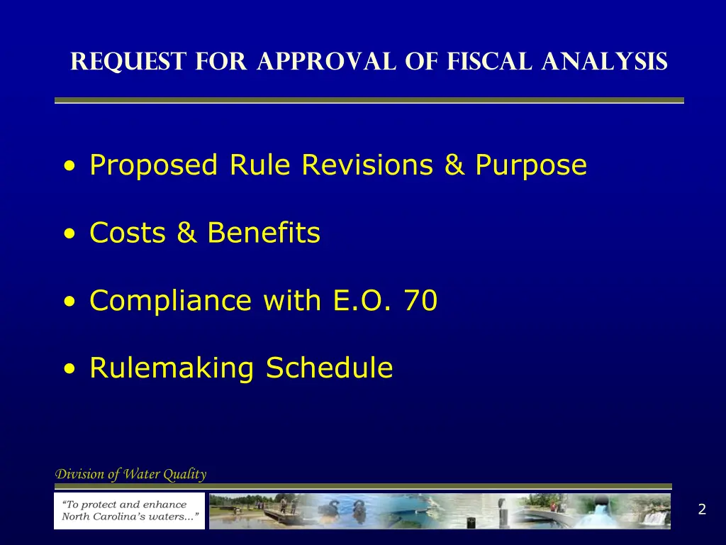request for approval of fiscal analysis