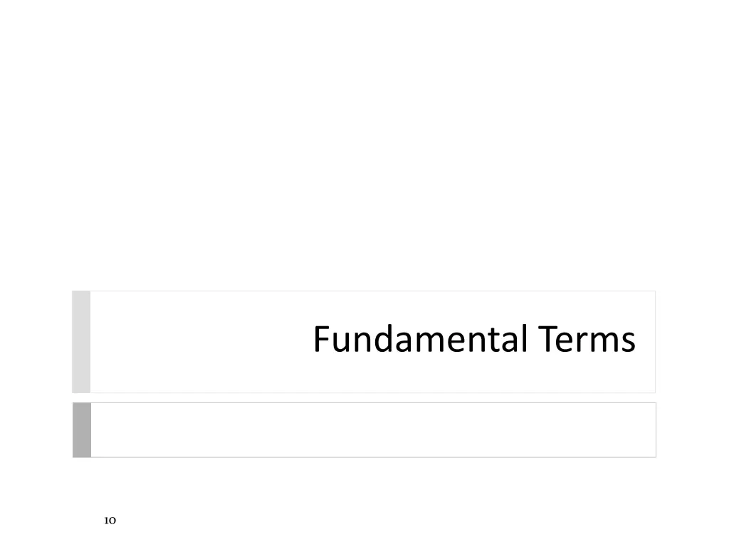 fundamental terms