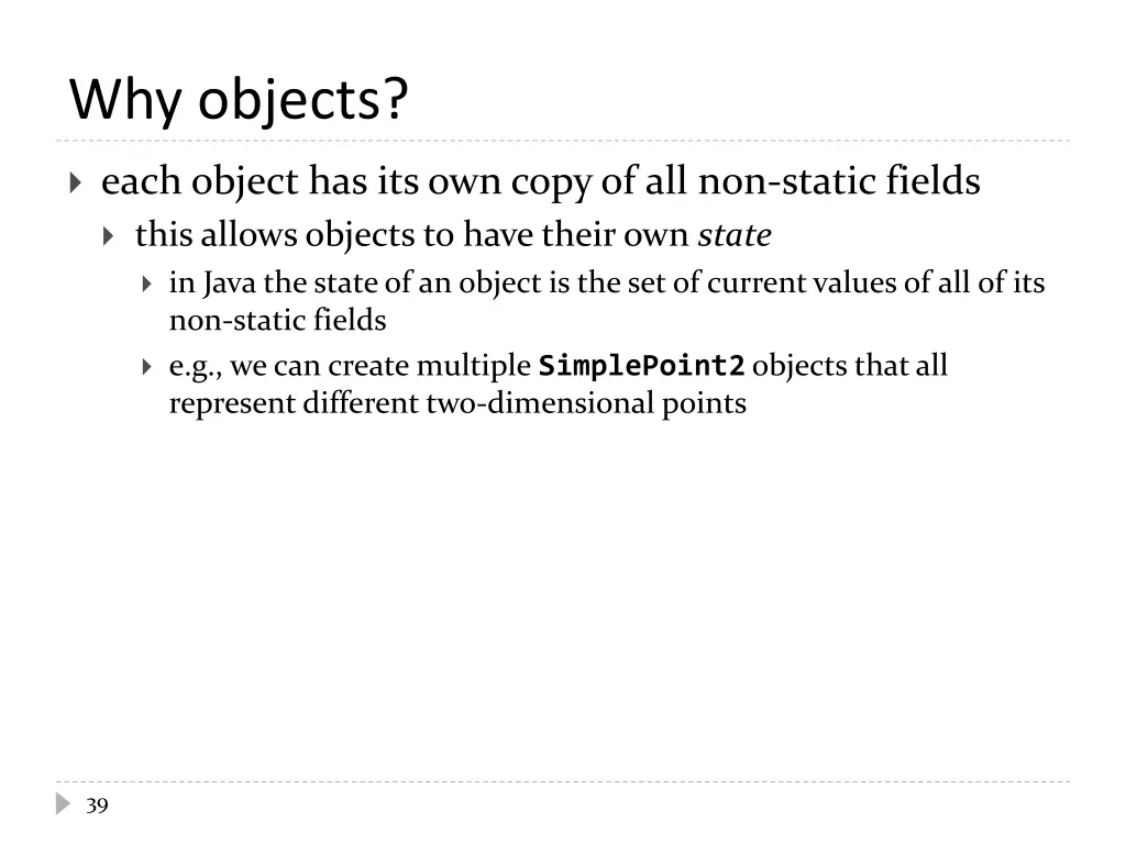 why objects