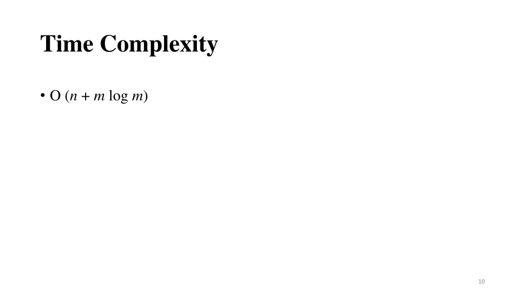 time complexity