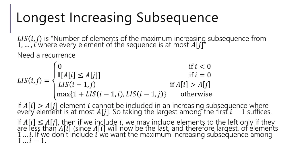 longest increasing subsequence 2