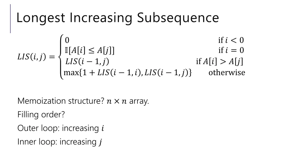 longest increasing subsequence 4