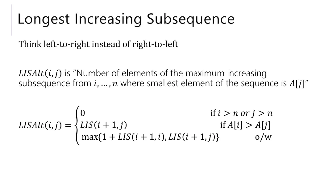 longest increasing subsequence 5