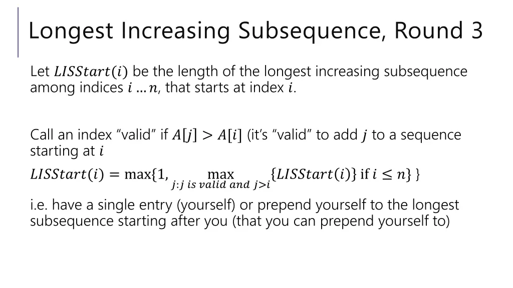 longest increasing subsequence round 3 1