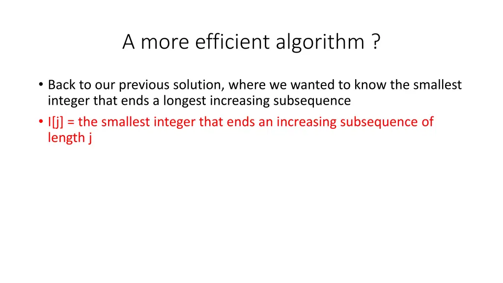 a more efficient algorithm
