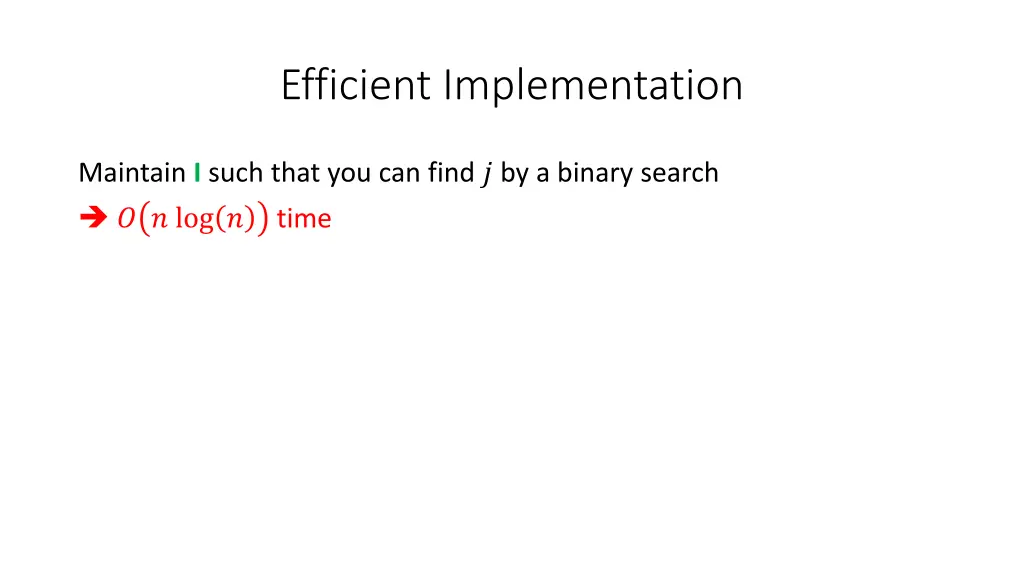 efficient implementation
