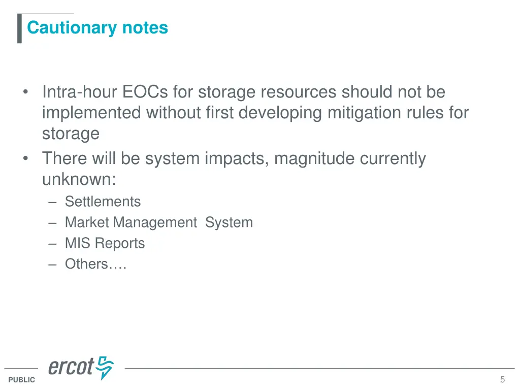cautionary notes