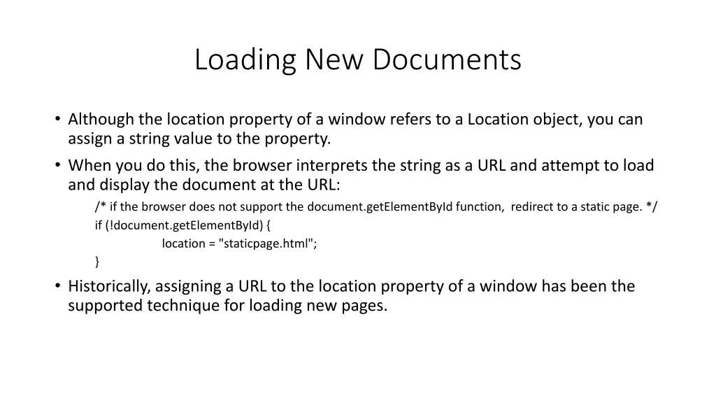 loading new documents