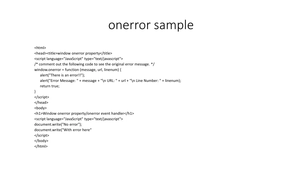 onerror sample