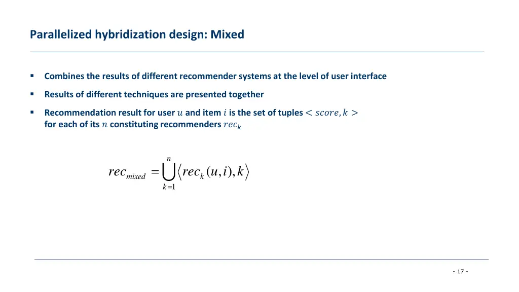 parallelized hybridization design mixed