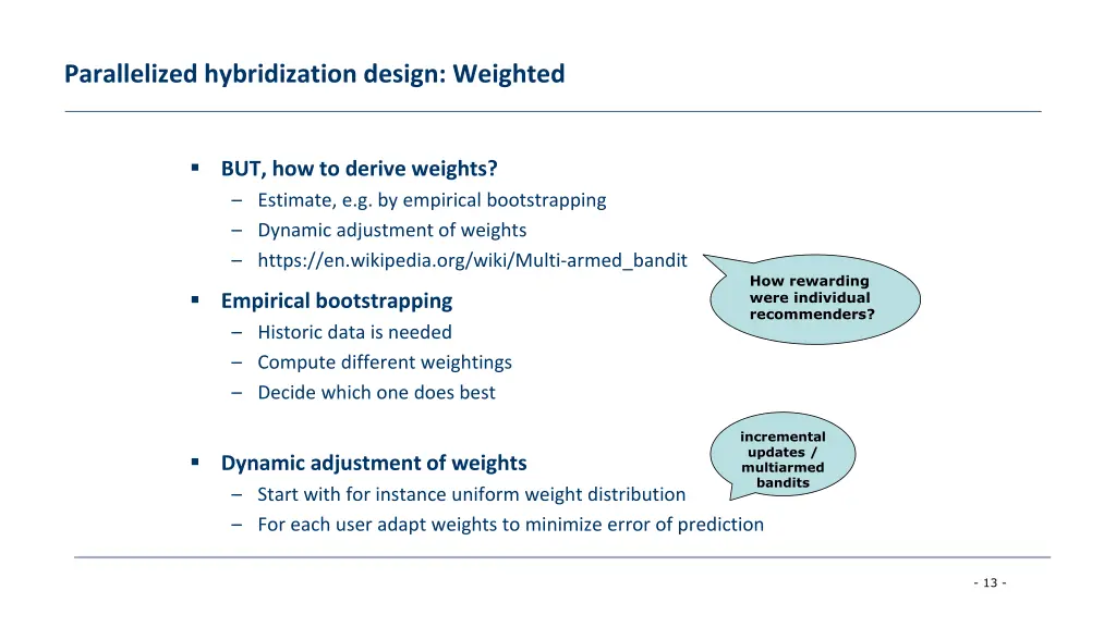 parallelized hybridization design weighted 1