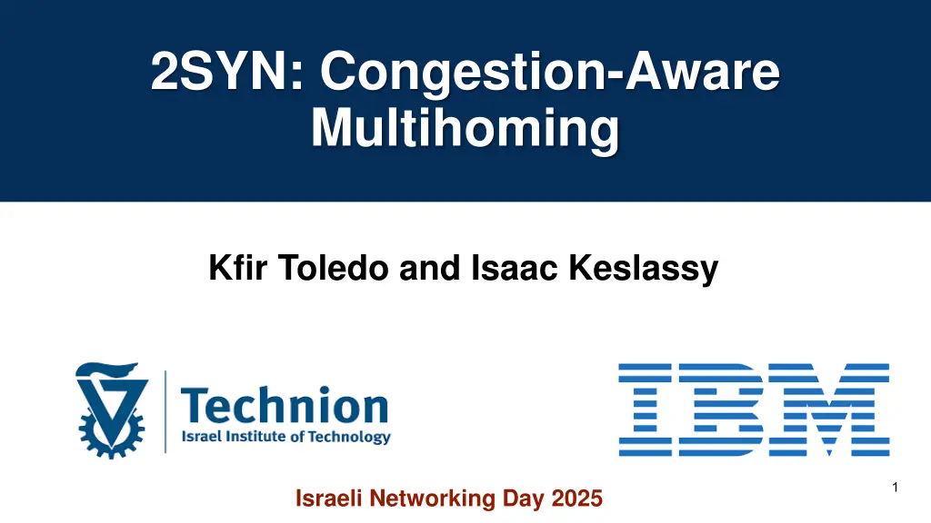 2syn congestion aware multihoming