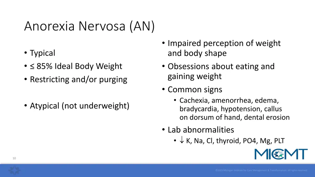 anorexia nervosa an