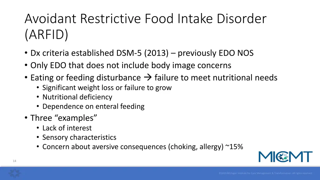 avoidant restrictive food intake disorder arfid