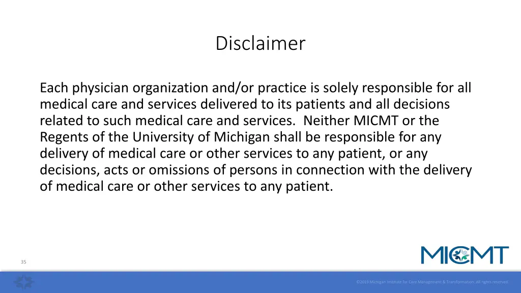 disclaimer