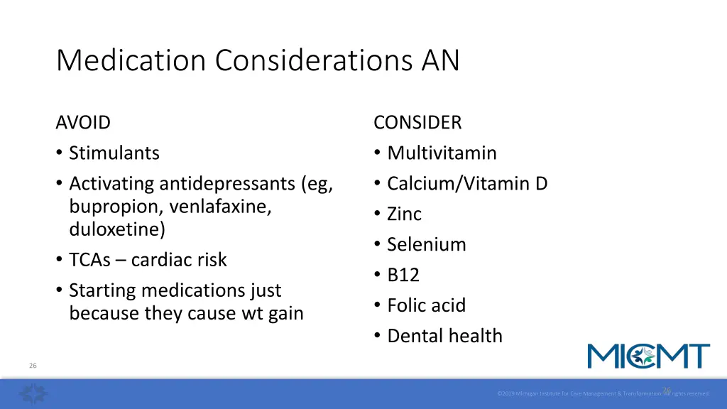 medication considerations an
