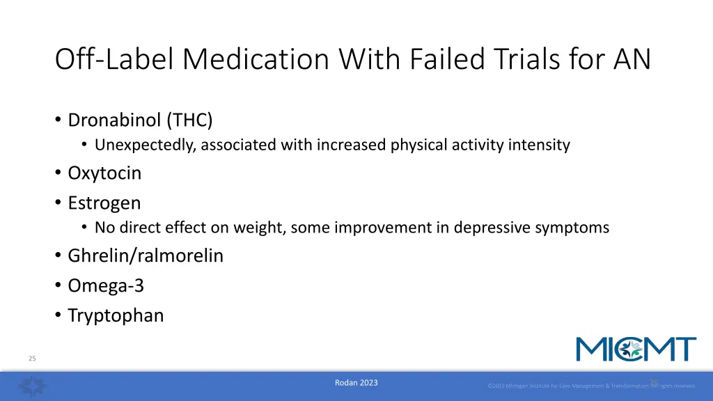 off label medication with failed trials for an
