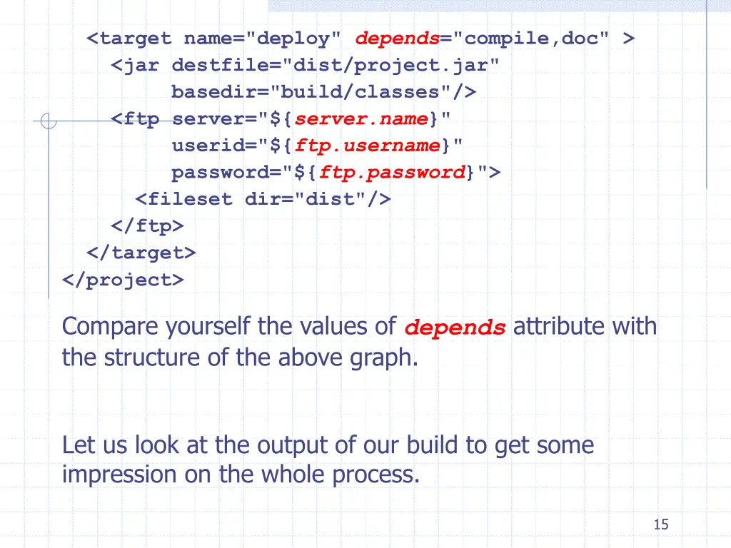target name deploy depends compile