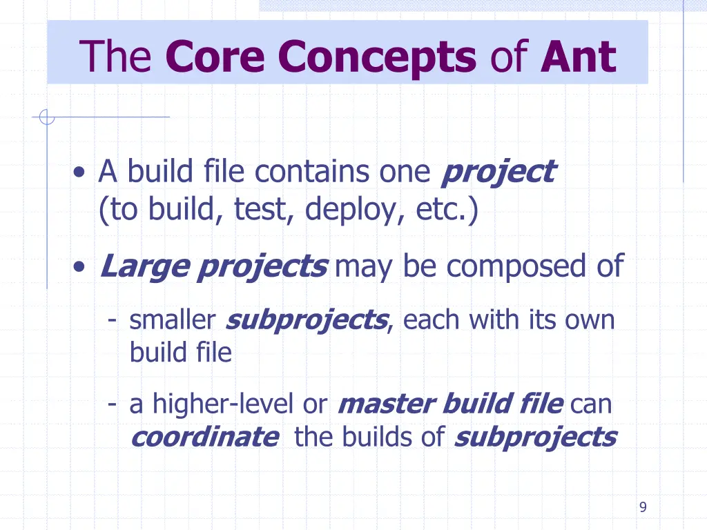 the core concepts of ant 1