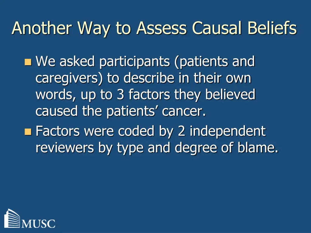 another way to assess causal beliefs