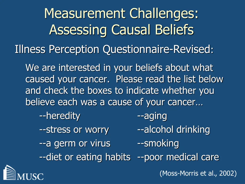 measurement challenges assessing causal beliefs