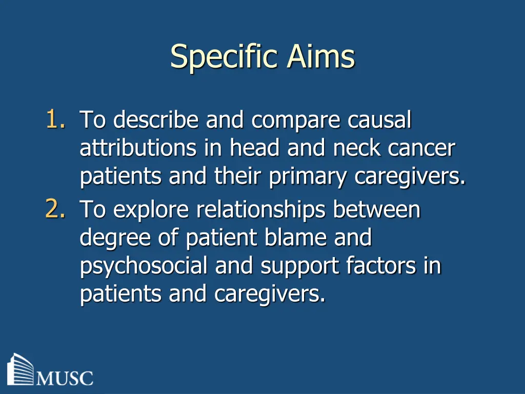 specific aims