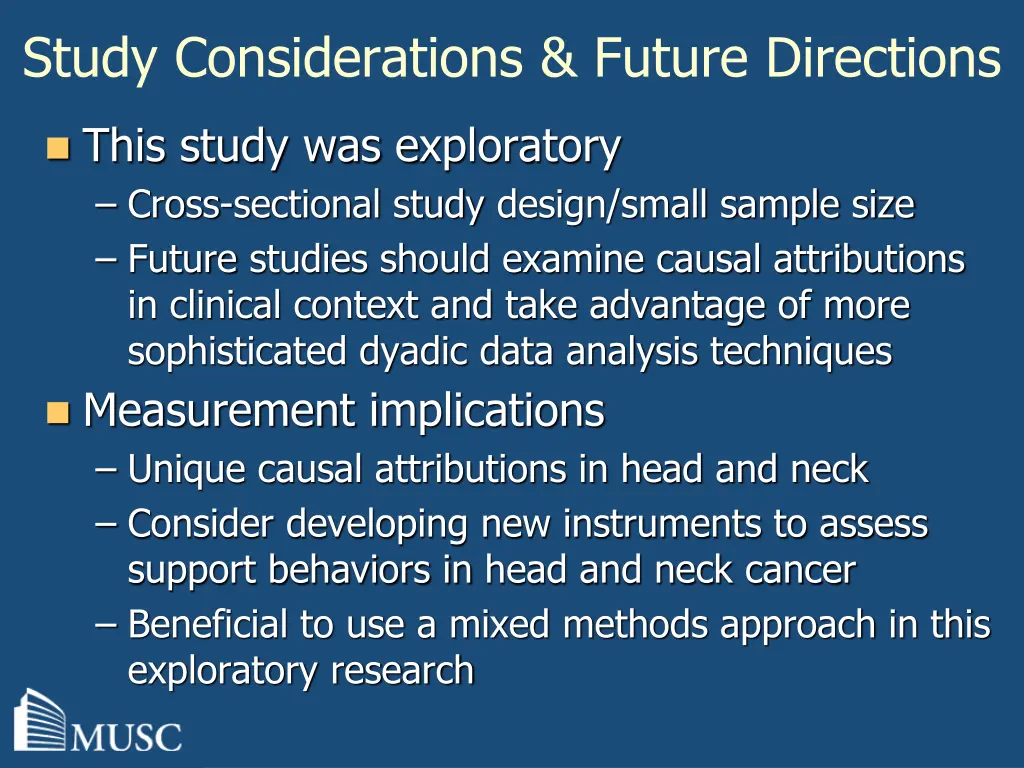 study considerations future directions