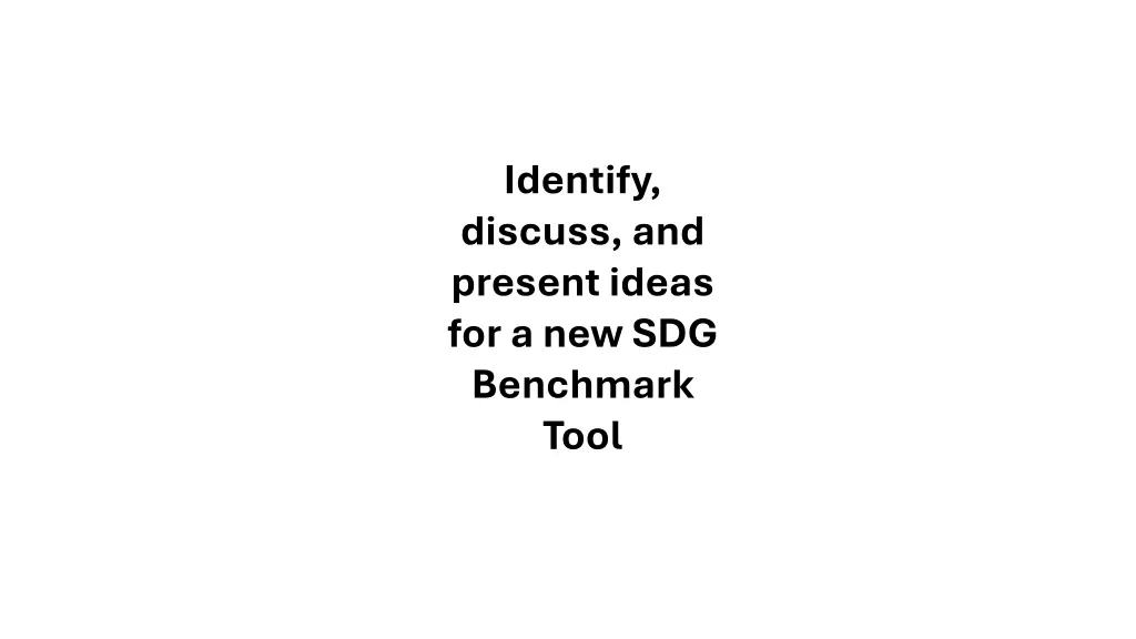 identify discuss and present ideas